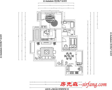 财信圣堤亚纳138平四室，合理的搭配装饰出明亮的家居（郑州）