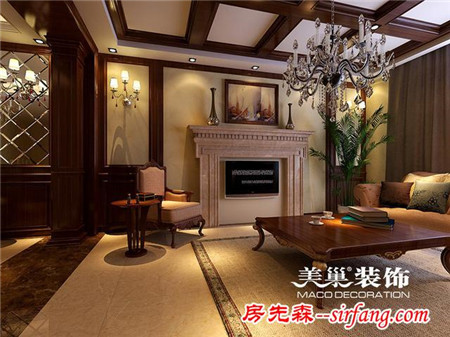 马渡别墅220平四室，打造一所都市中的传统美式居所（郑州）