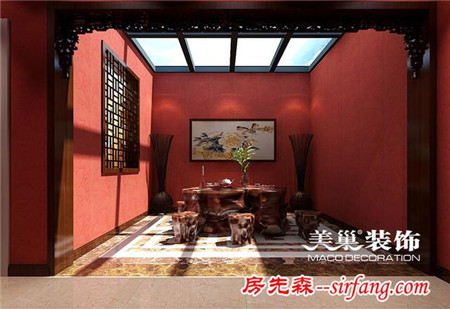 马渡别墅220平四室，打造一所都市中的传统美式居所（郑州）