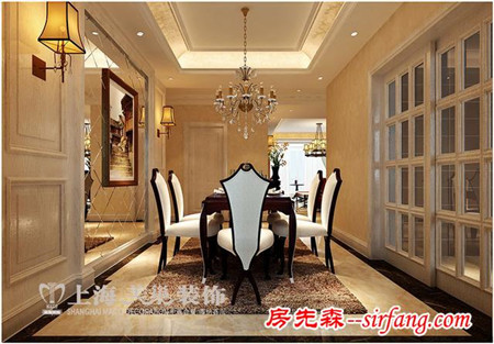 永威五月花城170平简欧风格，暖色调展现居室华丽气质（郑州）