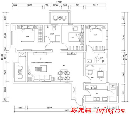 贰号城邦140平简欧风更清新，更符合我们内敛的审美观（郑州）