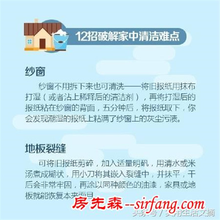 年底大扫除中的清洁难点，看了你将成为清洁高手！