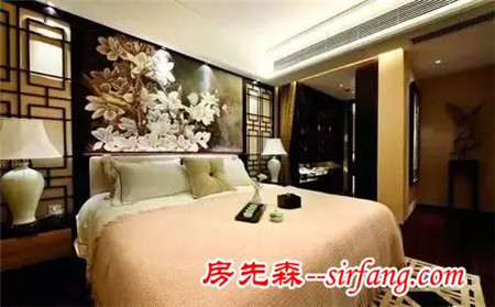 中式风格卧室，堆砌传统风与现代风的韵味