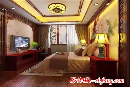 中式风格卧室，堆砌传统风与现代风的韵味