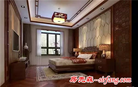 中式风格卧室，堆砌传统风与现代风的韵味