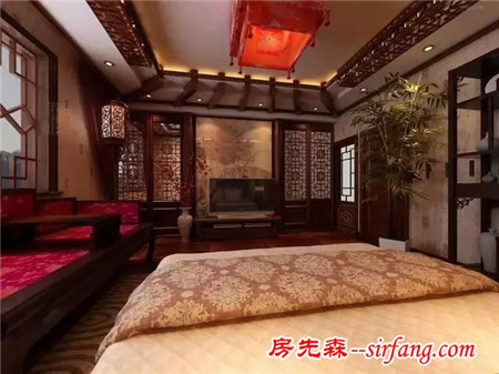 中式风格卧室，堆砌传统风与现代风的韵味