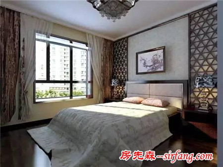 中式风格卧室，堆砌传统风与现代风的韵味