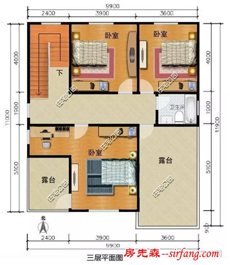 2套带车库的农村自建房，二层好还是三层好？含全图！