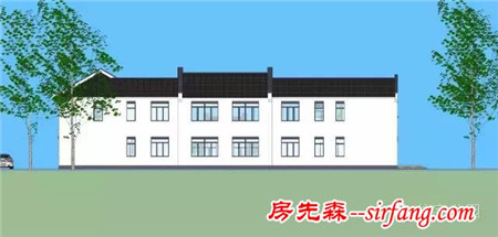 农村建房还是有个小院好，中式三合院有水池有菜园