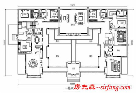 农村建房还是有个小院好，中式三合院有水池有菜园