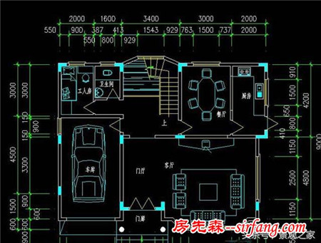 农村三层现代别墅设计图12x9.5m+效果图