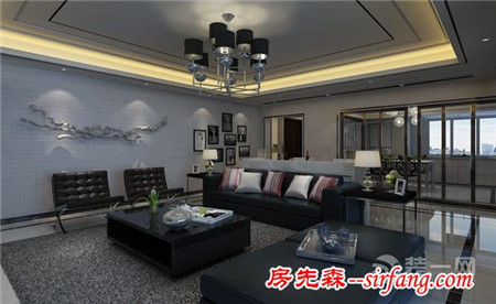 暗黑系列? 廣州白云尚城小區(qū)164平米現(xiàn)代簡(jiǎn)約風(fēng)格裝修案例