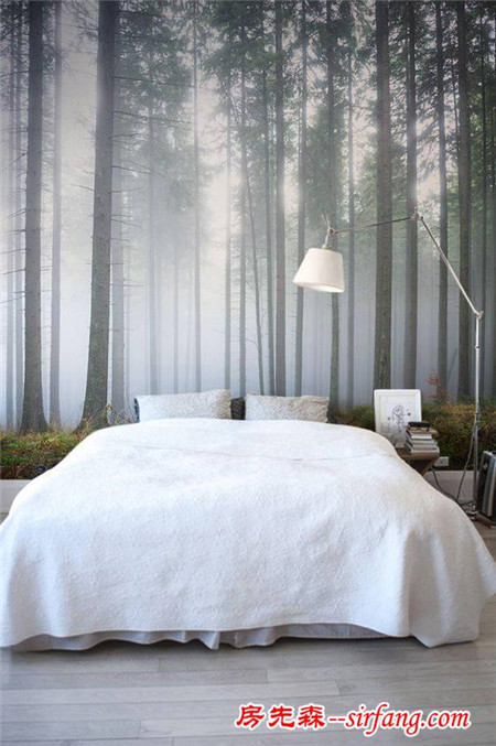 卧室超逼真森林壁纸