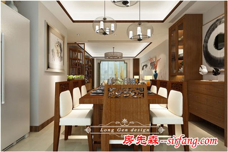 木质+净面瓷砖，新中式画面很美，青岛大姨告诉你：很简单