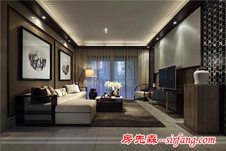 恒大时代城142平，宽景大House，16万黑色中式效果