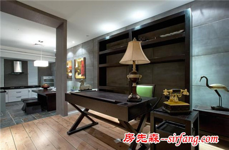 轻松得体新中式三居室，青花瓷与红木的完美契合！
