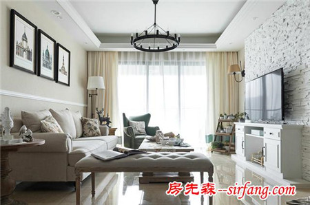 現(xiàn)代美式風(fēng)格裝修，淡藍(lán)色的陽(yáng)光