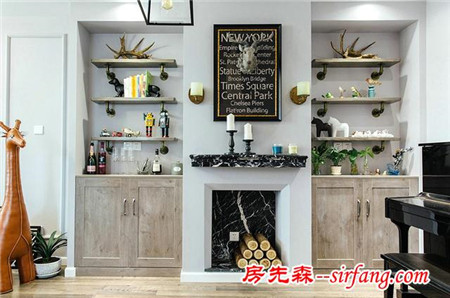 100平混搭风格公寓效果图，色彩大行其道