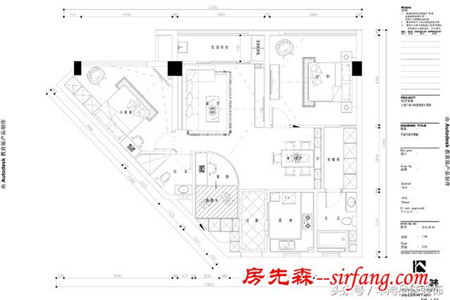 房先森装修网——上海广场 现代风格 两室