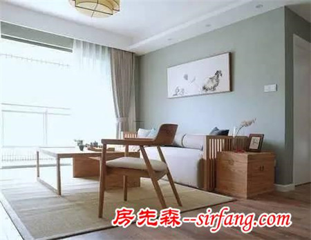 新中式的居住空间，原木家具质感温馨！