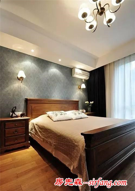 没见过这么简单又好看的卧室设计，连床头造型都没有