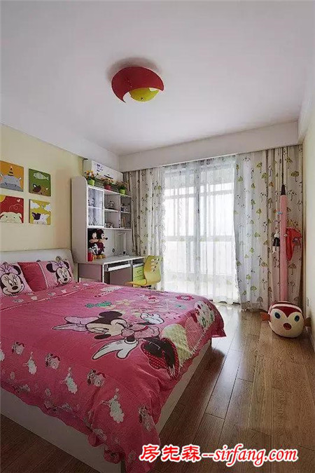 现代简约实用主义100㎡雅居，有一个美美的儿童房！