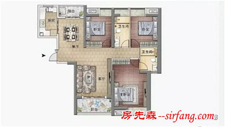 装修132平精装公寓，隔壁老王家原来张这样