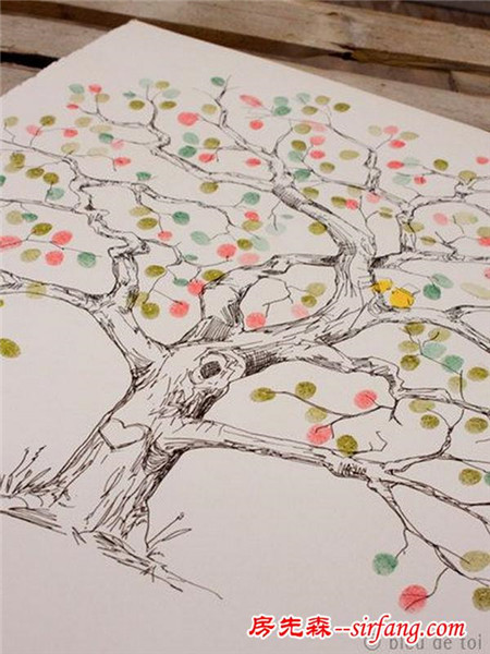 创意十足的 指纹签到树，让你的生活更有情调