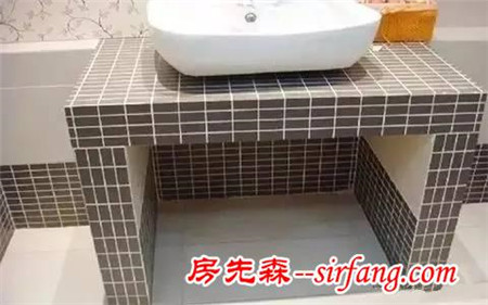 别傻了，还买啥柜子，自己砌个洗手台！结实耐用又好看