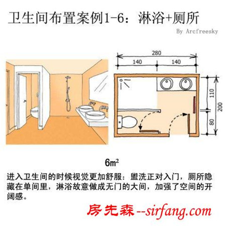 自建房卫生间布置方案和尺寸，不要装完之后再后悔