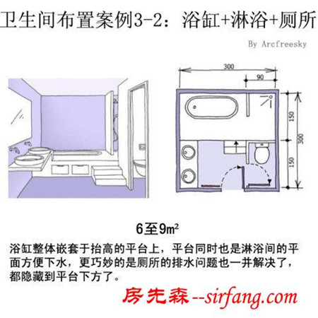 自建房卫生间布置方案和尺寸，不要装完之后再后悔