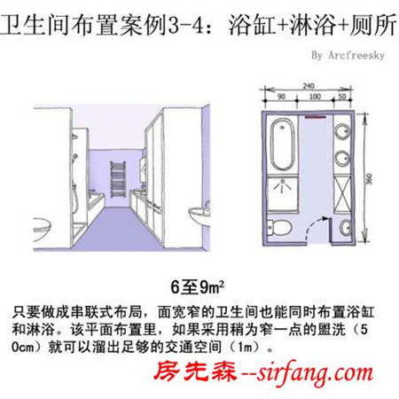 自建房卫生间布置方案和尺寸，不要装完之后再后悔