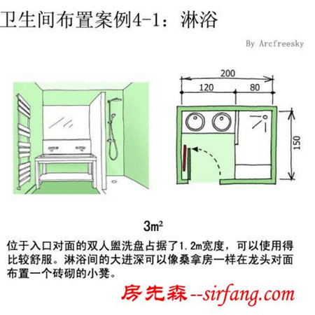 自建房卫生间布置方案和尺寸，不要装完之后再后悔