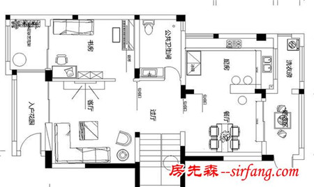 220平复式居室采用港式混搭风体现主人个性（河南）