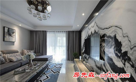 小姨子家的140平黑白家，這色調(diào)舒服，美的精致