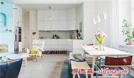 這間公寓明亮活潑不冷淡，再加上壁爐和露天陽(yáng)臺(tái)，完美！