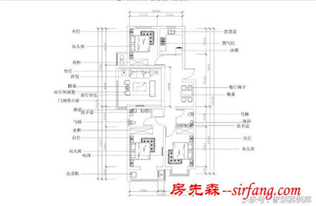 博雅盛世三室两厅一厨两卫132.4平米-新中式