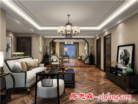 西安280㎡复式装修——新中式沉稳色彩家