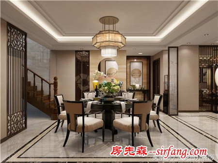 西安280㎡复式装修——新中式沉稳色彩家