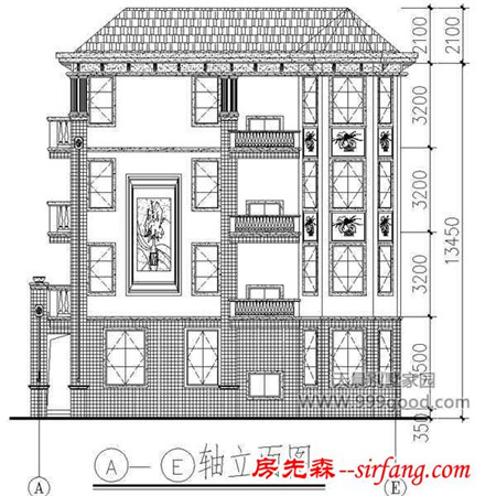 农村四层自建房设计图，13.1X13.9米至美阔气的舒适享受