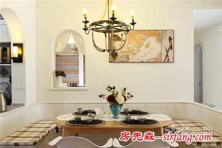武汉城投瀚城三室两厅二卫一厨140平米地中海装修