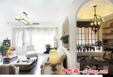 武汉城投瀚城三室两厅二卫一厨140平米地中海装修
