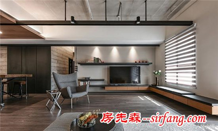 天津国耀上河城小区LOFT风格大户型装修案例 有型有范更有格