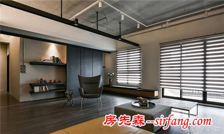 天津国耀上河城小区LOFT风格大户型装修案例 有型有范更有格