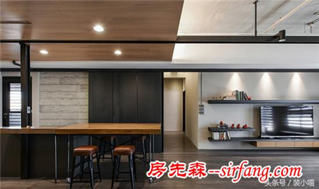 天津国耀上河城小区LOFT风格大户型装修案例 有型有范更有格