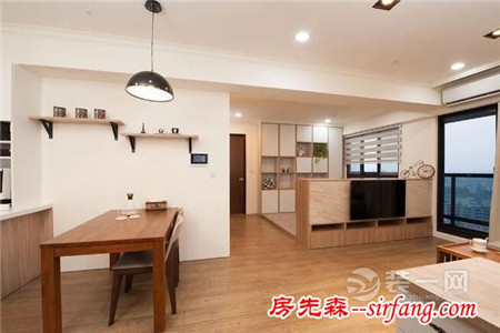 重庆东原星樾77平米3室2厅样板间 日式原木风格的简约格调