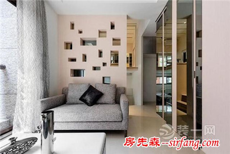 重庆鲁能中央公馆套内43平米单身公寓装修效果图 改造一居室