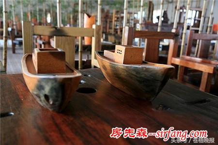 贛榆老船木被制成精美的家具和工藝品