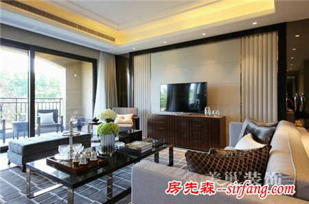 藍(lán)堡灣白領(lǐng)120平新中式實(shí)景