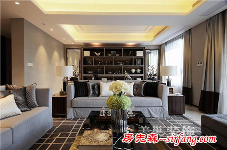 藍(lán)堡灣白領(lǐng)120平新中式實(shí)景